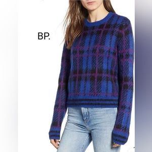 BP. Blushed Plaid Sweater